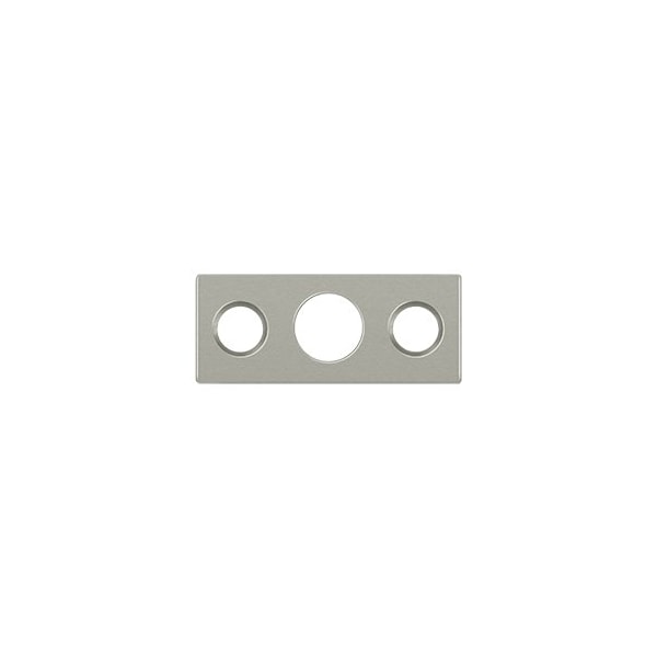Solid Brass Strike Plate For 7 Flush Bolt, Brushed Nickel Finish, 10PK